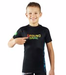 Groundgame rashguard KIDS brazil  short sleeve-black